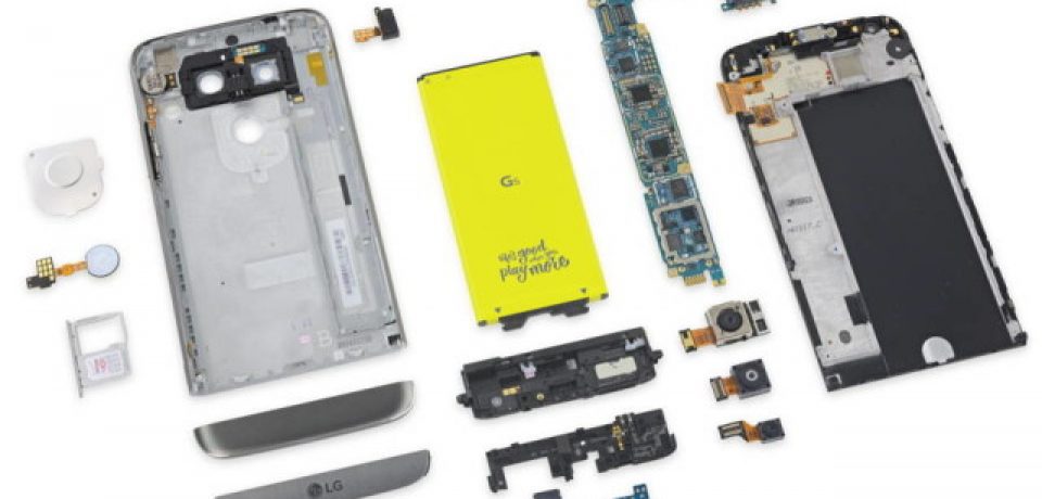 الجی جی ۵ به عنوان تعمیرپذیر ترین گوشی ۲۰۱۶ از نظر وبسایت iFixit انتخاب شد